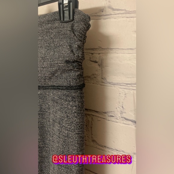 Lululemon Still Mind Tight Interlink Ice Grey Black Size 4 Full Length Leggings - Picture 3 of 8